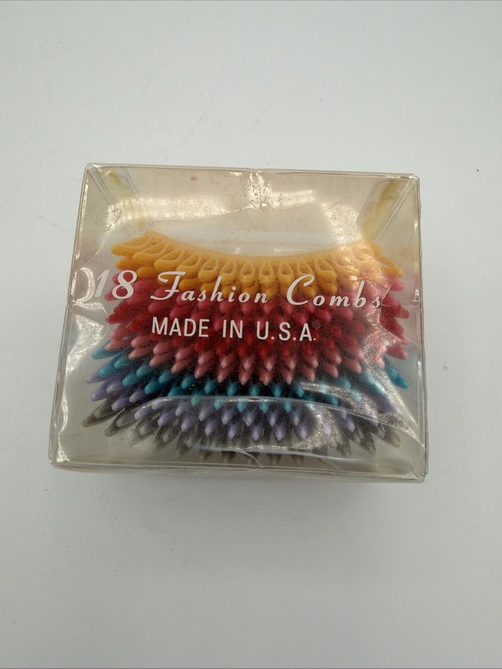 Vintage Hair Combs Lot of 14 80s Disco Fasion Combs Colors original package USA